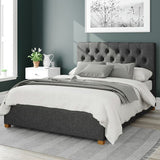 Aspire Olivier Twill Kingsize Ottoman Bed Frame Charcoal - British product