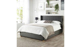 CL Soho Twill Kingsize Ottoman Bedframe in Charcoal - British product
