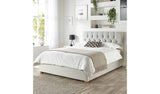 CL Boutique Velvet Double Ottoman Bedframe Light Silver - British product