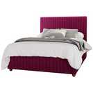 LLB Estella velvet ottoman bedframe in berry for superking size, UK version