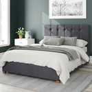 Aspire Double Ottoman Bedframe in Steel - British product
