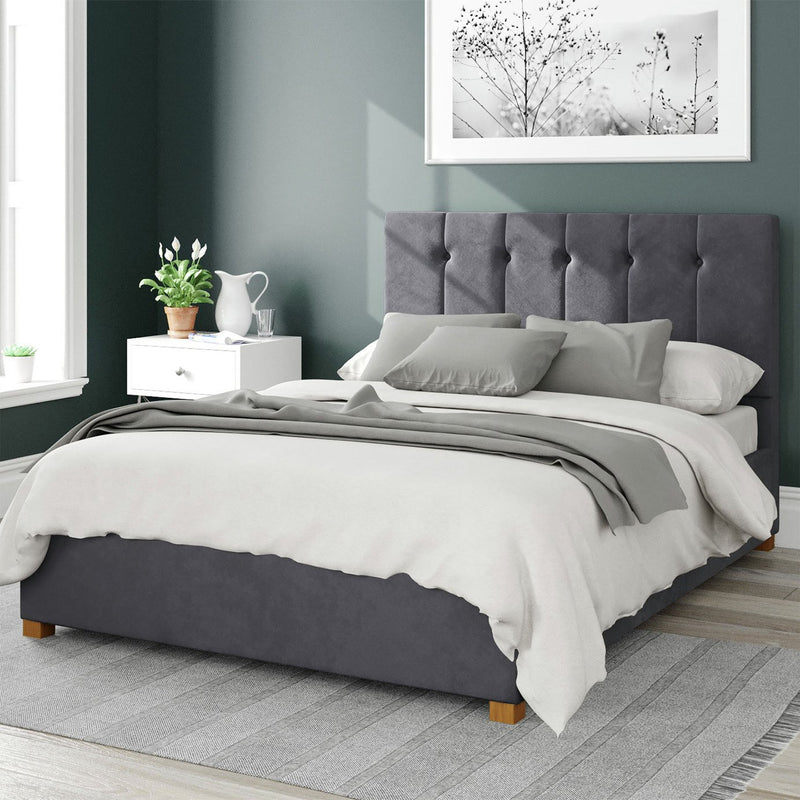 Aspire Hepburn Velvet Kingsize Ottoman Bedframe - British product