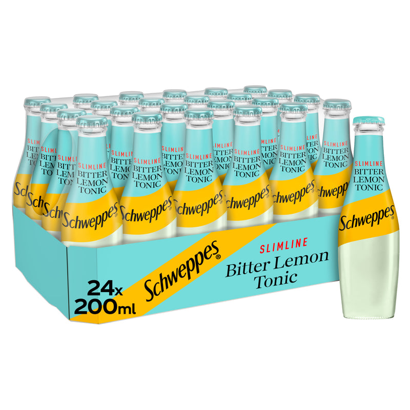 Schweppes Slimline Bitter Lemon 24 x 200ml (British brand)