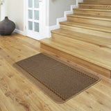 Kilkis textured brown cut pile rug 67x100cm, UK version