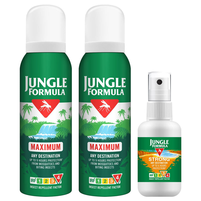 Jungle Formula insect repellent 2x125ml and 1x60ml, UK version