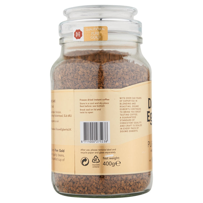 Douwe Egberts Pure Gold instant coffee granules 400g - British product