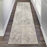 Nourison Rustic Textures Mottled Grey Runner Rug 66 x 236 cm