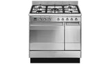 Smeg 90cm Dual Fuel Range Cooker Stainless Steel (British brand)