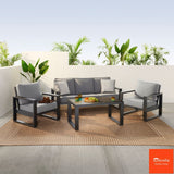 Agio Turin 4 Piece Deep Seating Patio Set Grey - British product