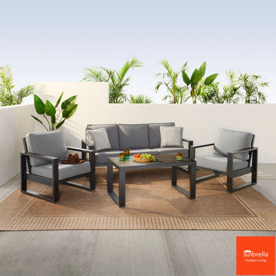 Agio Turin 4-delt dyp sittegruppe terrasse sofa