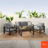 Agio Turin 4 Piece Deep Seating Patio Sofa Set