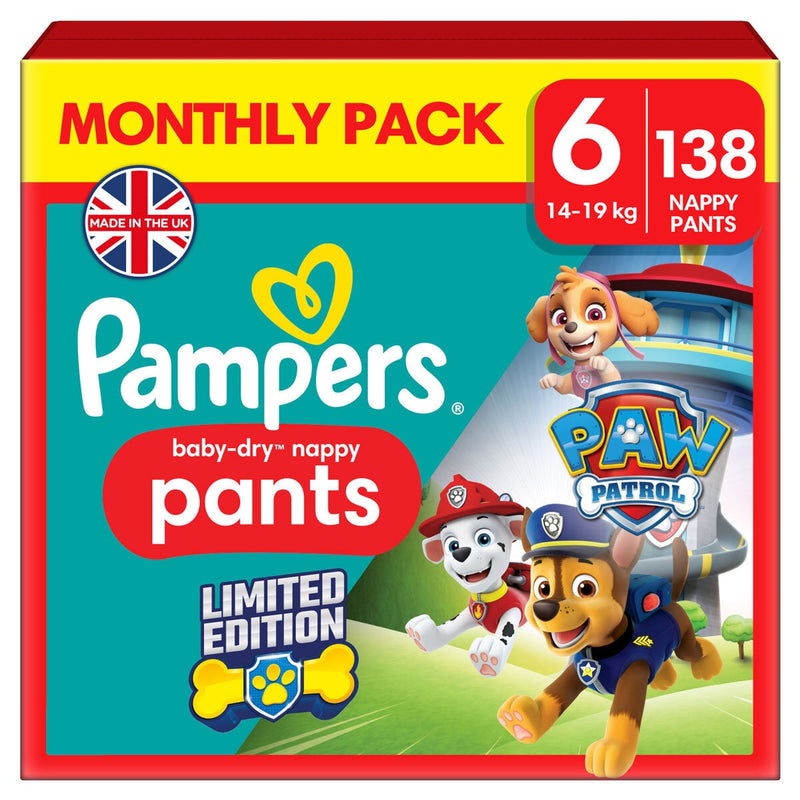 Absorbent Disposable Nappy Pants Size 6 Bulk 138 Pack