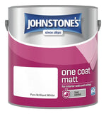 Johnstone's Brilliant White matt paint 2.5L, UK version