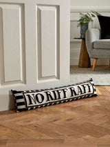 Black No Riff Raff Cut Velvet Draught Excluder 88cm