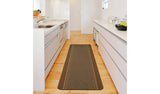 Kilkis textured brown flatweave runner 67x180cm, UK version