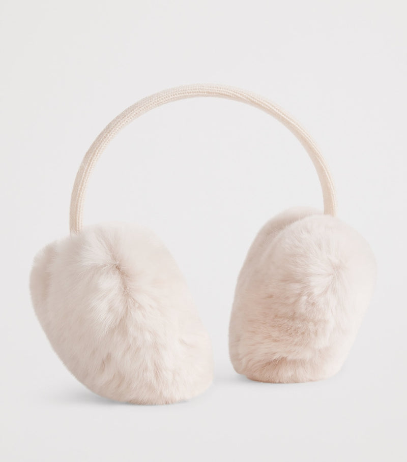 Yves Salomon Enfant rabbit fur ear muffs for children (British brand)