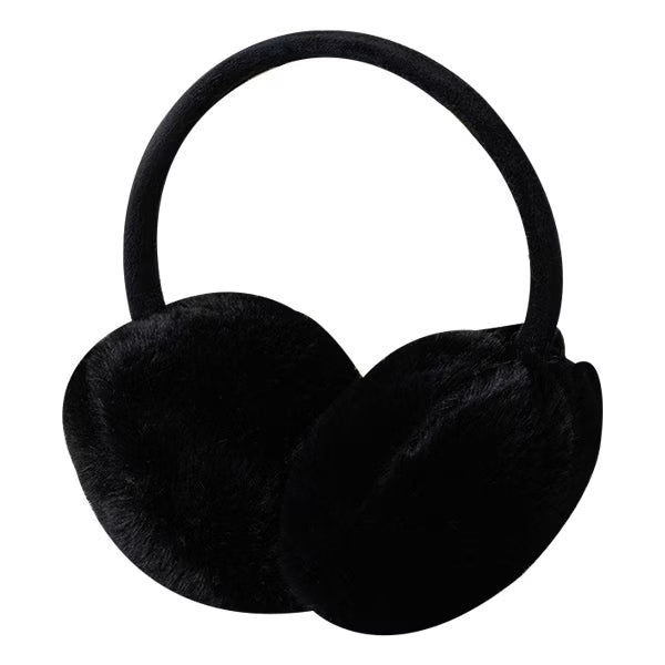 Superdrug black faux fur ear muffs suitable for all (British brand)