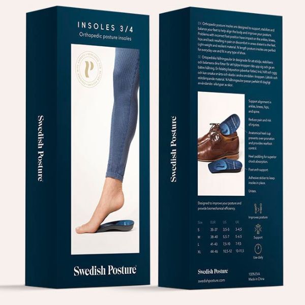 Swedish Posture Align 3/4 Orthopedic Insoles- UK 10-11.5 GOODS Superdrug
