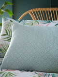 Furn Green Bali Palm reversible duvet cover and pillowcase set - British product