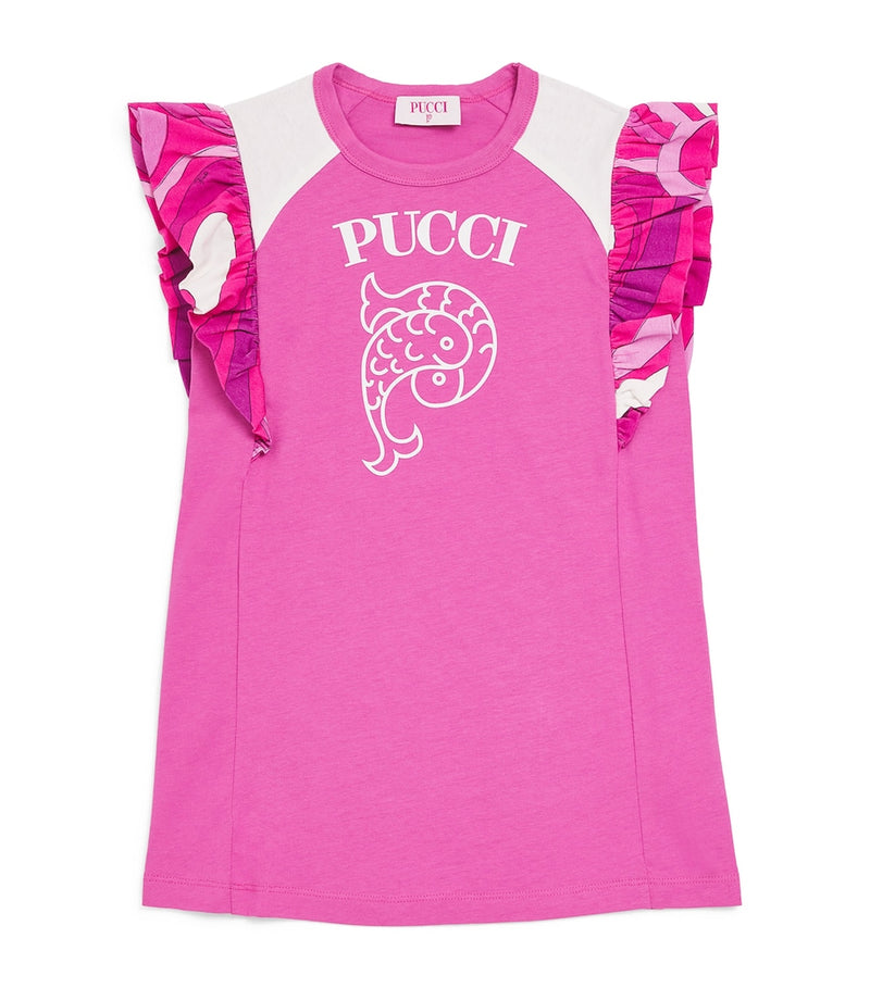 PUCCI Junior Cotton Logo T-Shirt 4-14 Years, imported from the UK