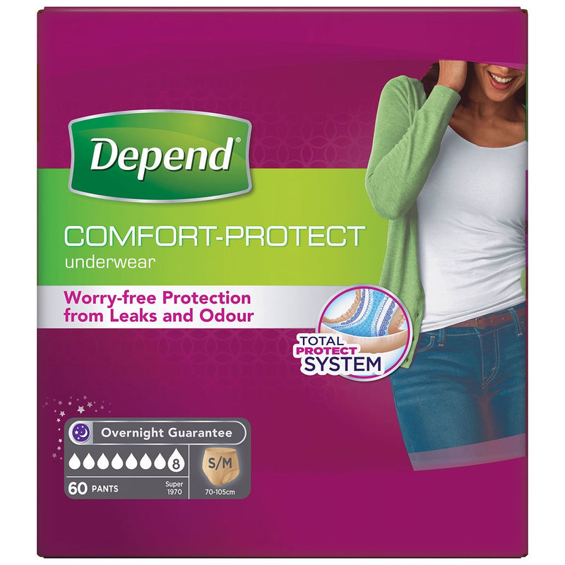 Depend bladder weakness underwear small/medium 60 pack - British product