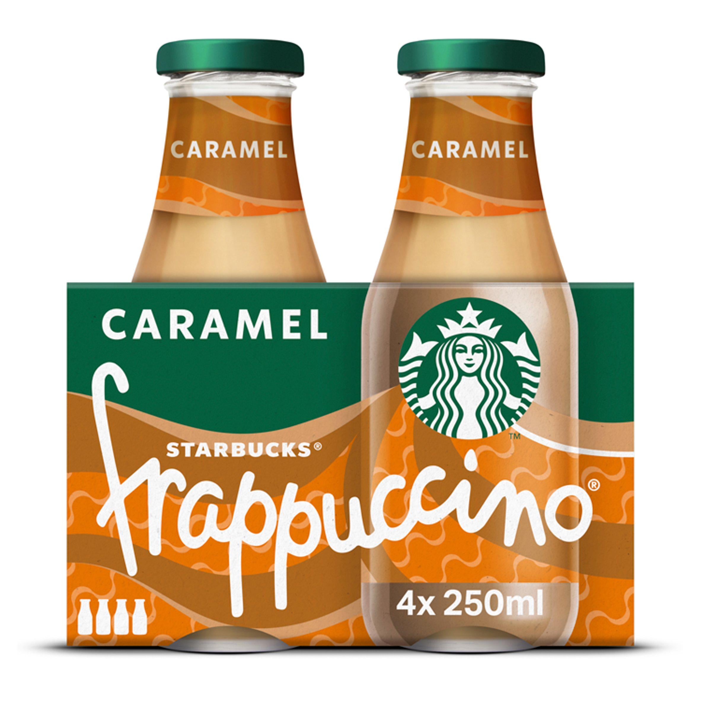 Starbucks Frappuccino Caramel Flavoured Milk Iced Coffee 4x250ml All coffee Sainsburys
