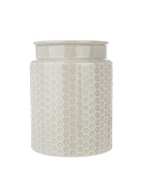 Kitchen Pantry Grey Utensil Holder Ceramic Organiser 18cm x 14cm x 14cm