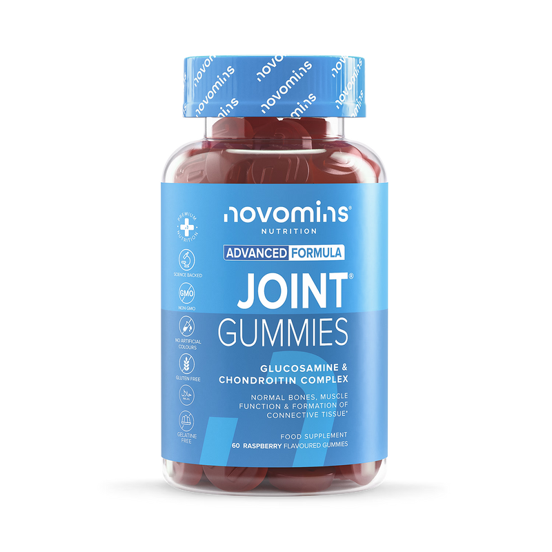 Novomins Joint Raspberry Flavoured Gummies 60 Gummies, imported from the UK