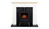 Adam Chester electric fire suite white oak freestanding - British product