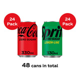 Coca Cola Sprite Zero Bundle Mix Soft Drinks 48 x 330ml - British product