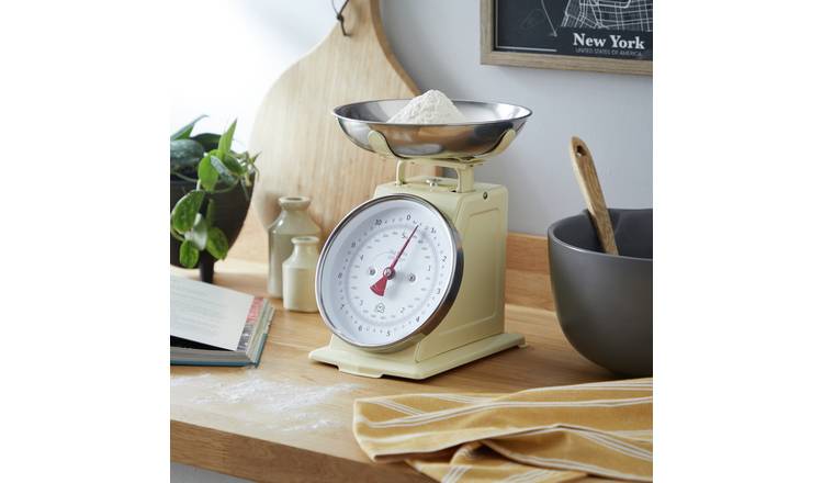 Habitat Stainless Steel Mechanical Kitchen Scale - Cream