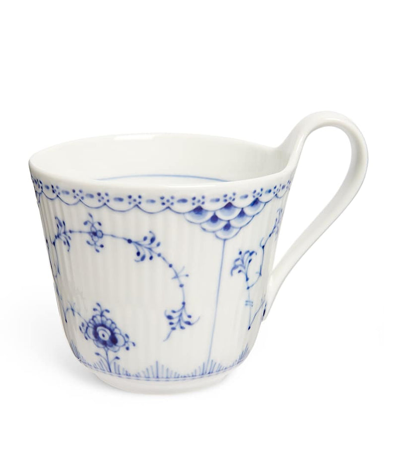 Royal Copenhagen Blue Fluted Half Lace mug, imported from the UK