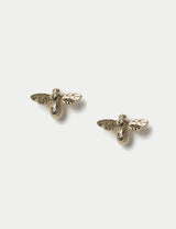 M&S 14ct Gold Plated Bee Stud Earrings 18mm x 26mm