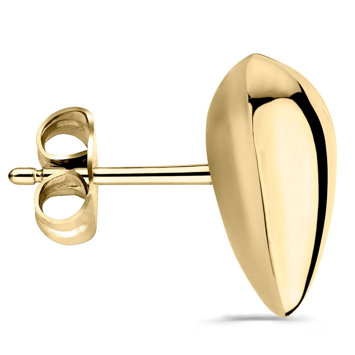 14ct Yellow Gold Heart Stud Earrings - McGrocer