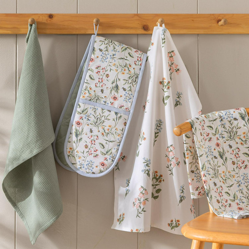 Sainsbury's Home Bee Floral Double Oven Gloves