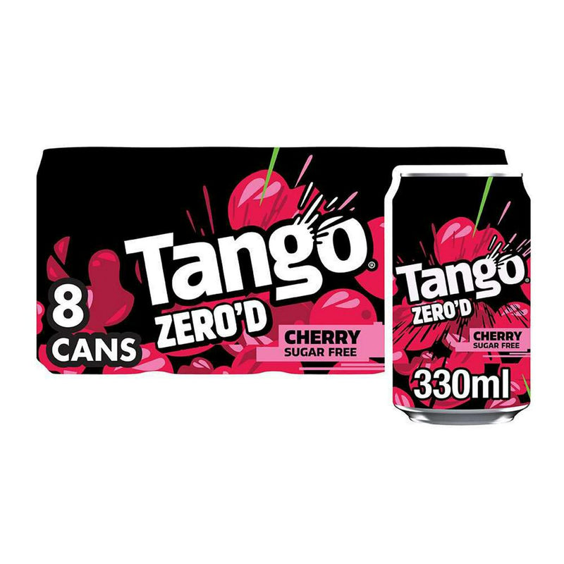 Tango Cherry Sugar Free Soft Drink 8x330ml (British brand)