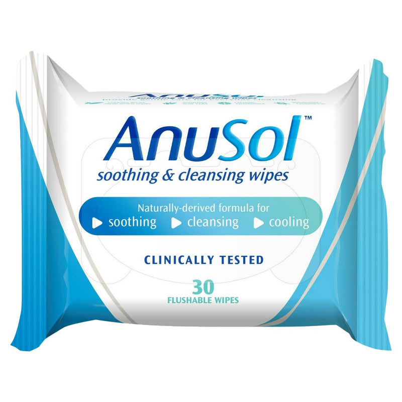 Anusol Soothing Cleansing Flushable Wipes 30 Pack - British product