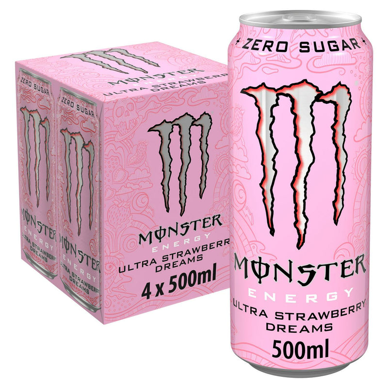 Monster Ultra Strawberry Dreams Energy Drink imported from the UK