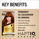 Permanent Hair Colour in Light Copper Brown Shade 5-77, Ammonia-Free with 4 Caring Oils
