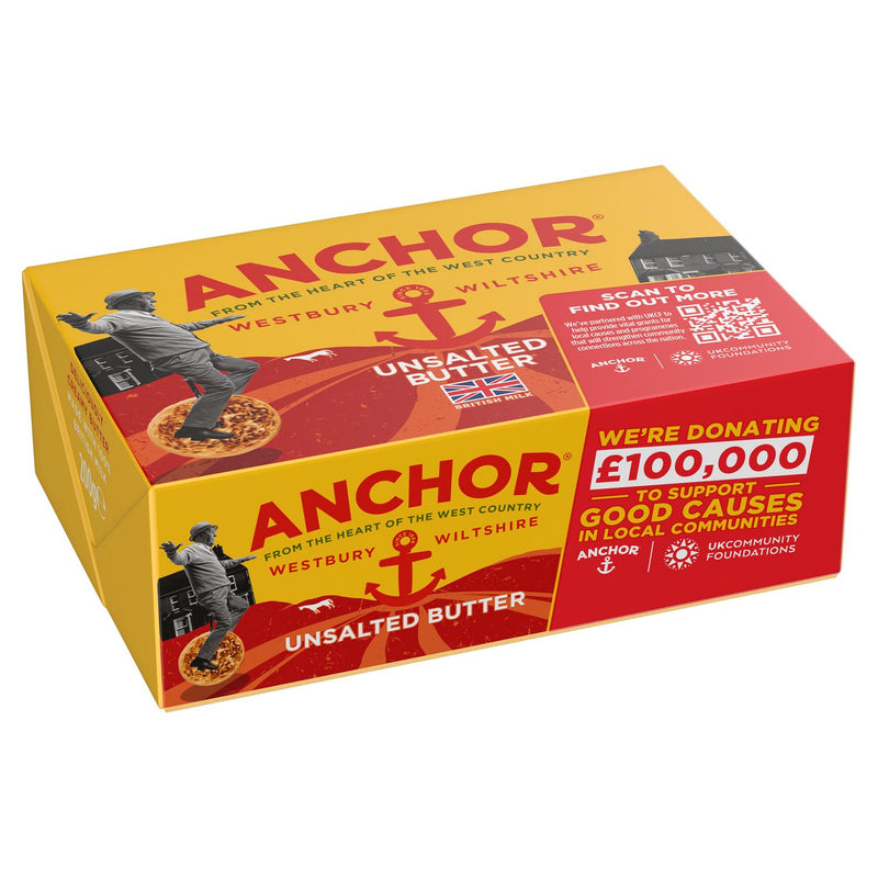 Anchor Unsalted Butter 200g block of butter - British product