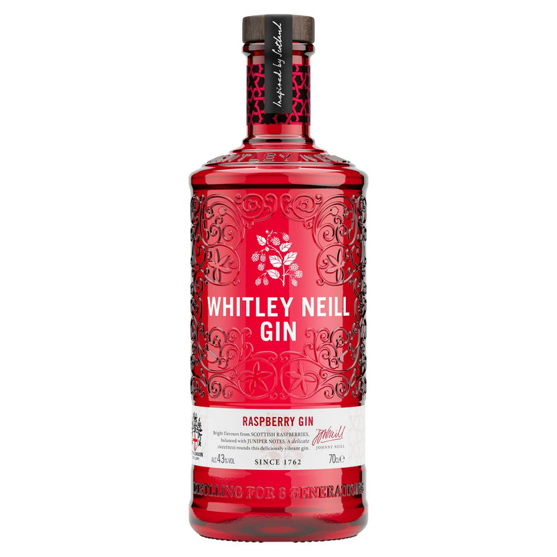 Whitley Neill Raspberry Flavour Gin 70cl (British brand)