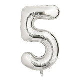 Sainsbury's Home Silver Foil Number Balloon Age 5 34 inch (British brand)