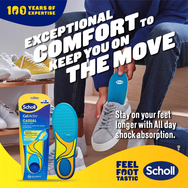 Scholl GelActiv Casual Shoe Insoles Large (British brand)