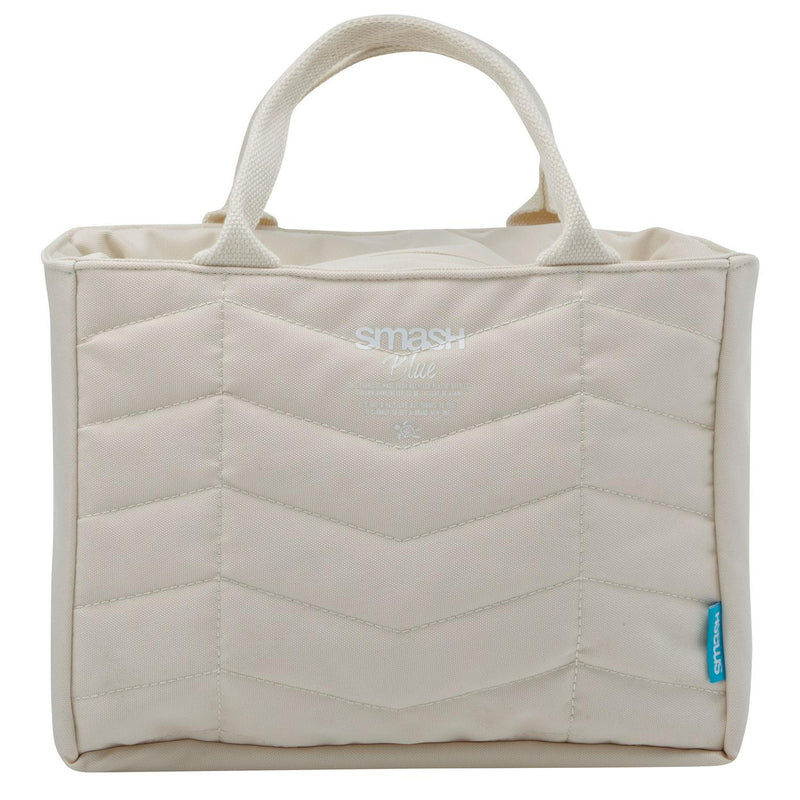 Smash Planet Chevron Lunch Bag Beige 24cm long (British brand)