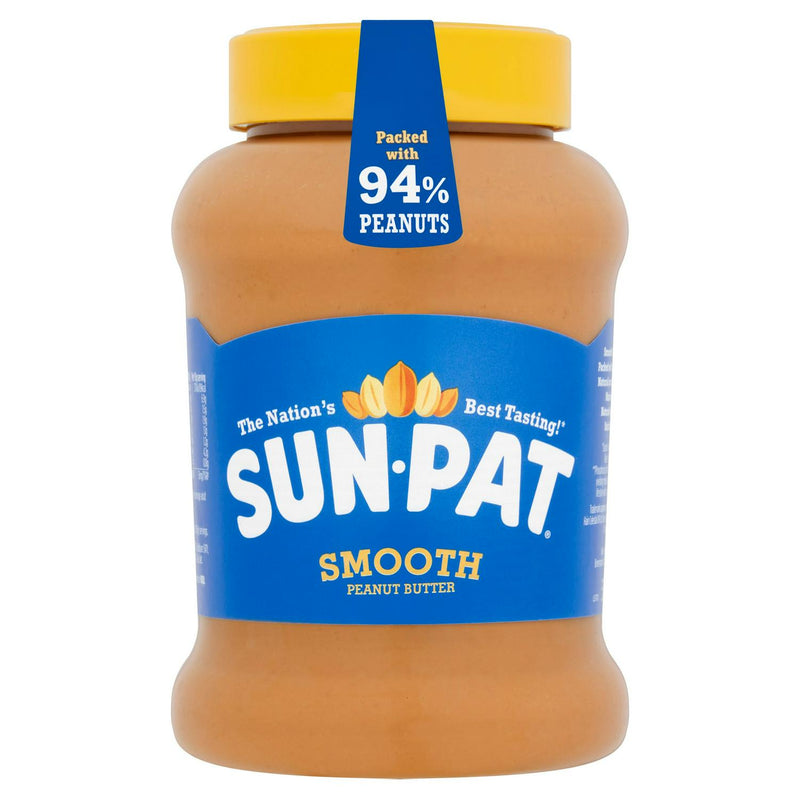 Sun-Pat smooth peanut butter jar 570g (British brand)