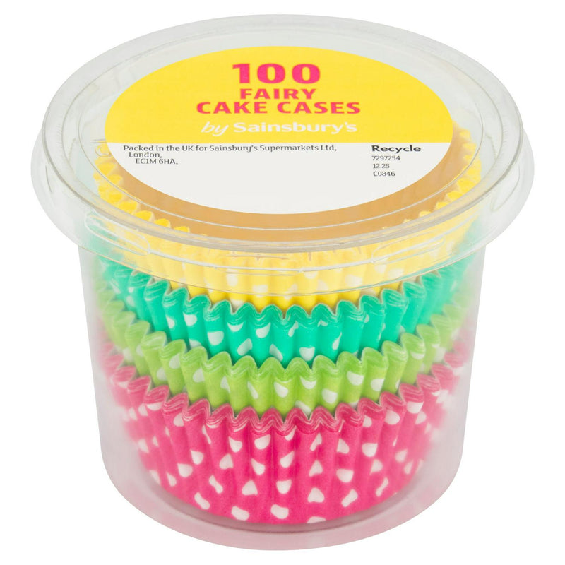 Sainsbury's cake cases polka dot 100 (British brand)
