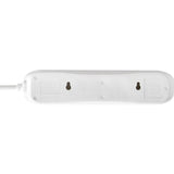 Masterplug Basic 4 Socket Extension Lead 1m Cable Power Strip - White