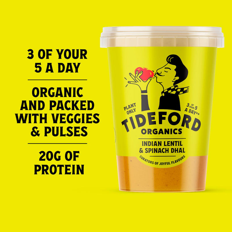 Tideford Organics Indian Lentil & Spinach Dhal Soup 560g (British brand)