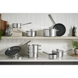 Habitat 28cm Ellipse Brushed Stainless Steel Frying Pan