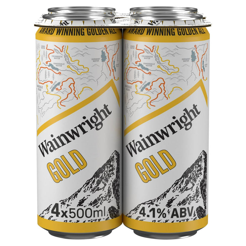 Wainwright Golden Ale beer cans 4 x 500ml (British brand)